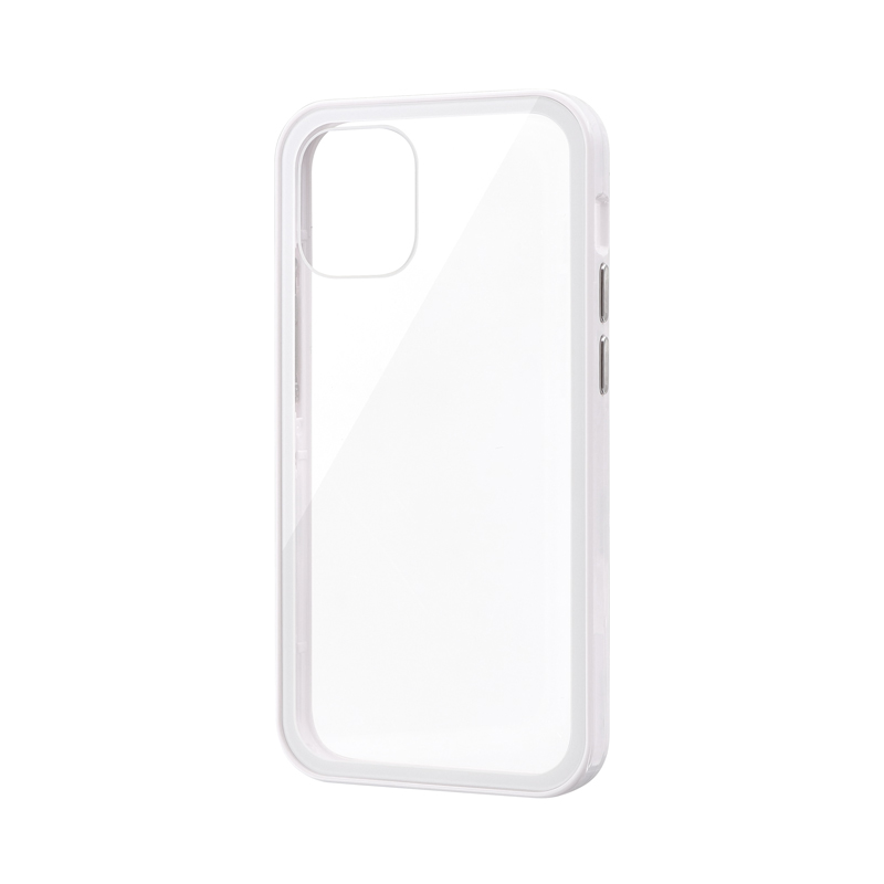 iPhone 12 mini ガラスハイブリッドケース「SHELL GLASS Color」 ホワイト