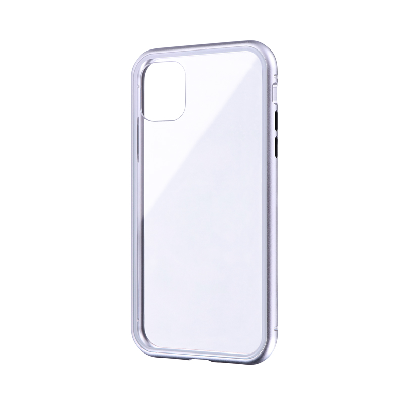 iPhone 11 ガラス＆アルミケース「SHELL GLASS Aluminum」 シルバー