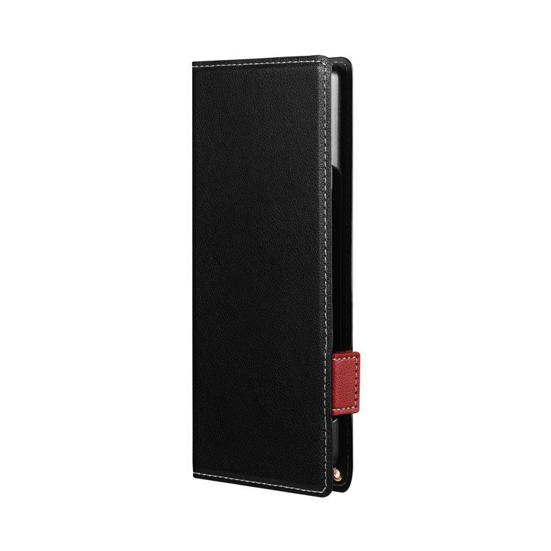 Xperia 1 V 薄型・軽量PUレザー手帳ケース 「Twoal W」 ブラック