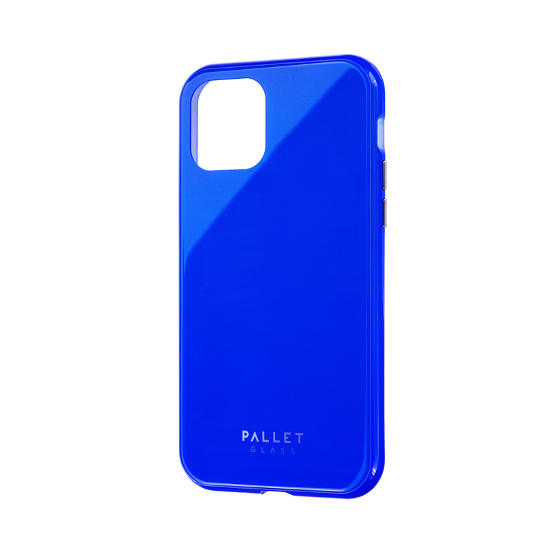 iPhone 11 Pro ガラスハイブリッドケース「SHELL GLASS COLOR」 ブルー
