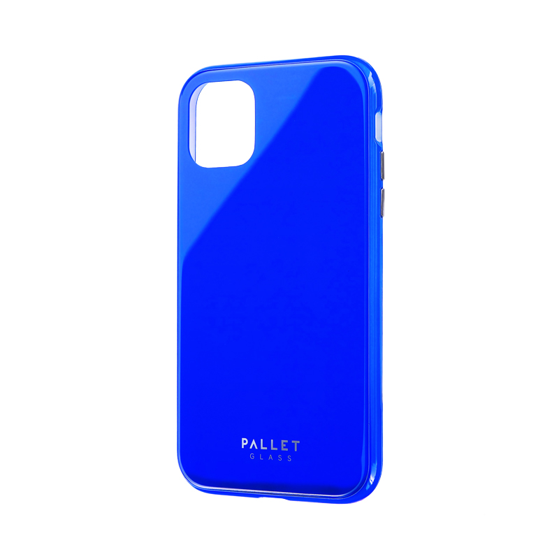 iPhone 11 ガラスハイブリッドケース「SHELL GLASS COLOR」 ブルー
