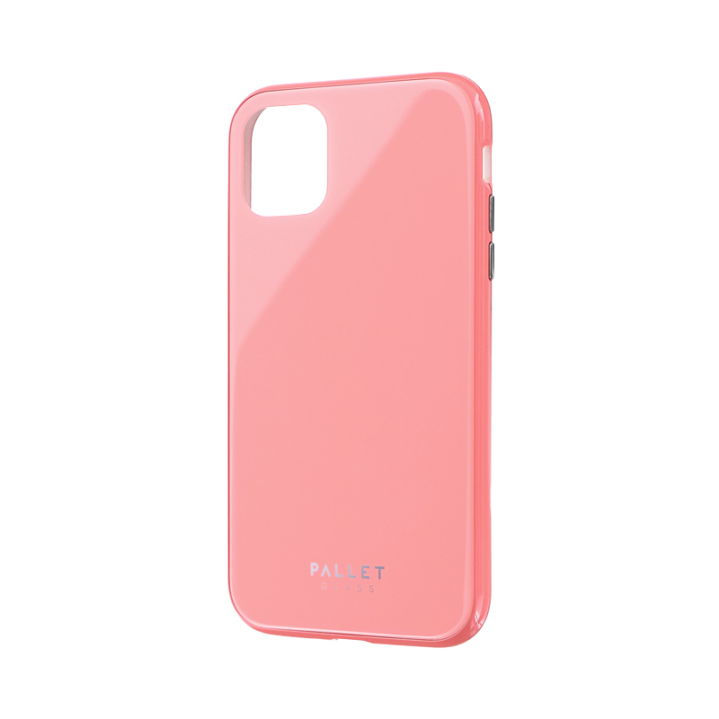 iPhone 11 ガラスハイブリッドケース「SHELL GLASS COLOR」 ピンク